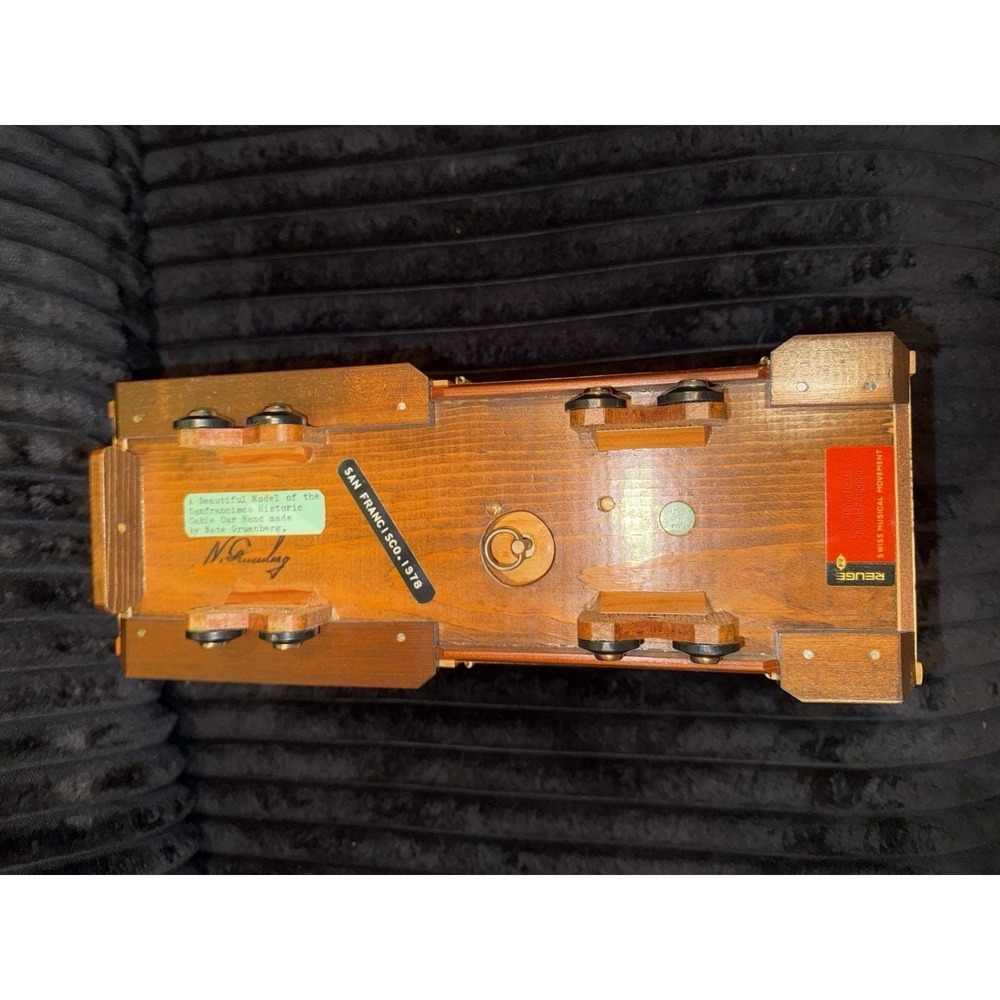 Reuge Handmade San Francisco Street Car Music Box by Nate Gruenberg 1977 -Works! - Picture 11 of 16